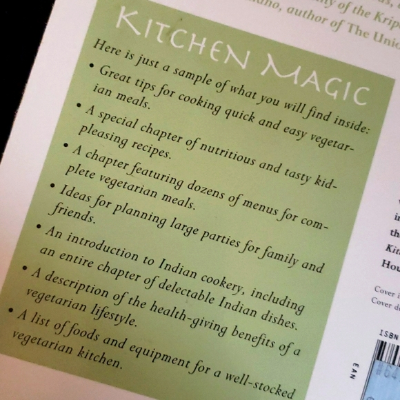 Kripalu Cookbook: Gourmet Vegetarian Recipes softcover Book 1995 Clean Eating - Picture 5 of 6